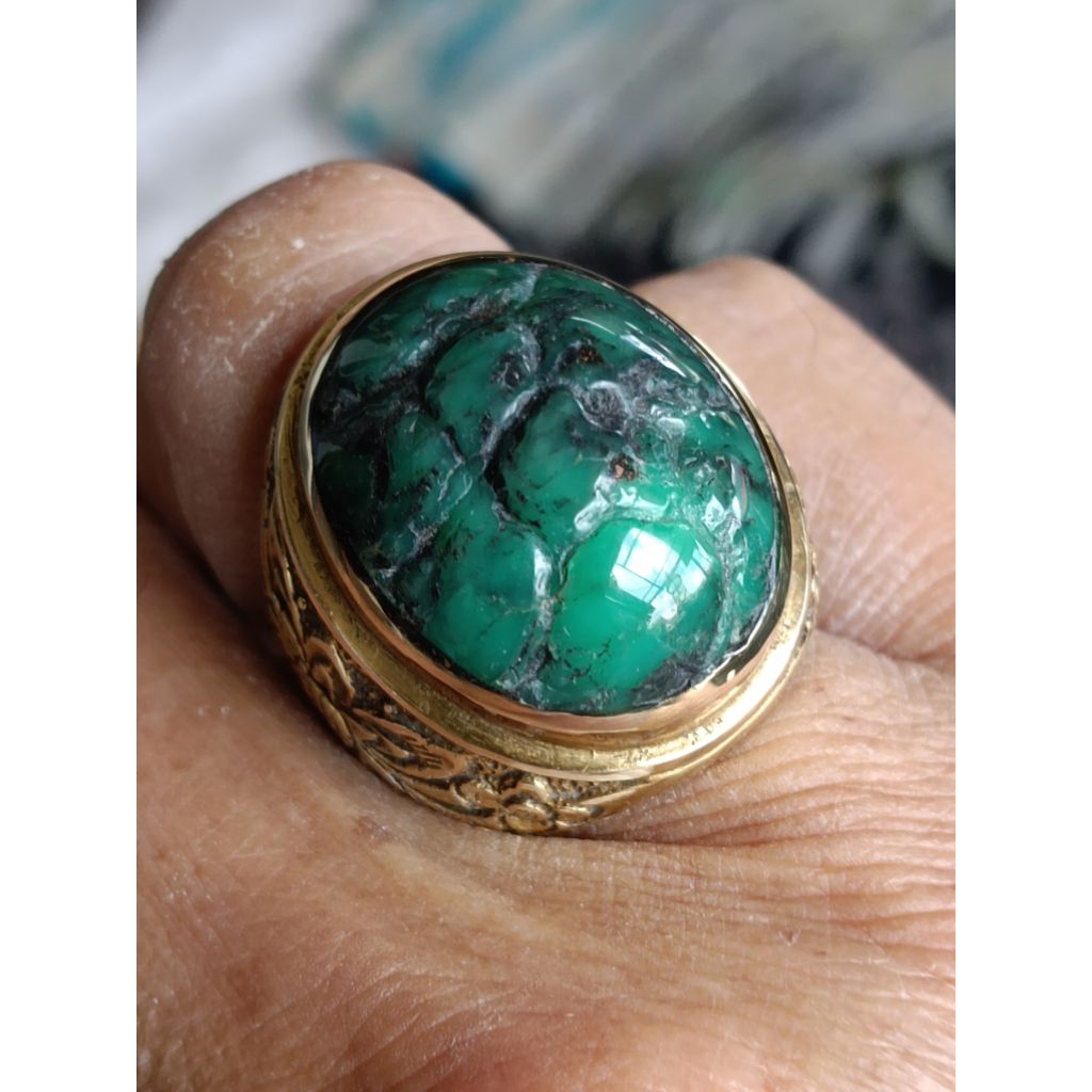 Batu Pirus Hijau Ngerikil Lawasan Mumbul Josss Natural