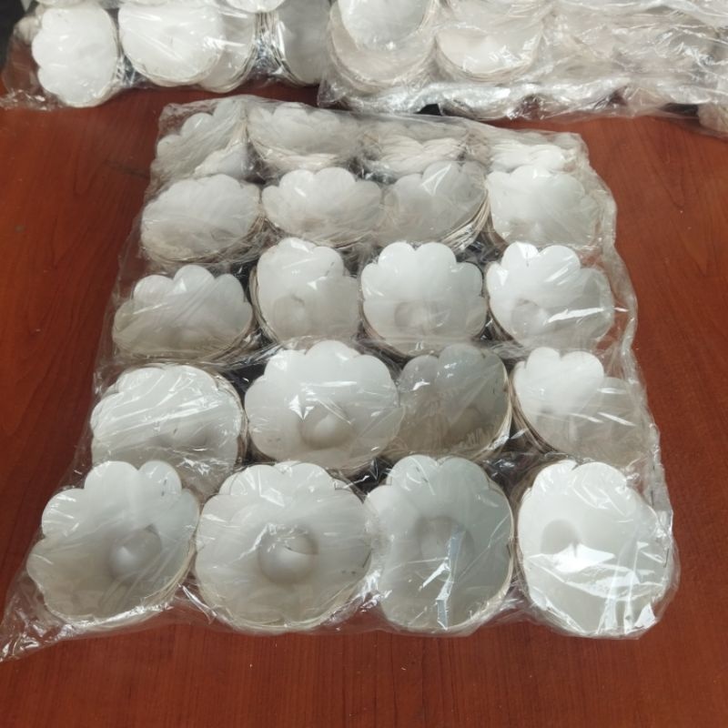 HAPPY GROSIR Sudi Tatakan Bikang 200Pcs / Tatakan kue Bikang murah bahan Ivory dan duplek /Tatakan B