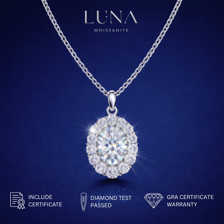 LUNA MOISSANITE MS-0585B / KALUNG WANITA / KALUNG SILVER / MOISSANITE ASLI