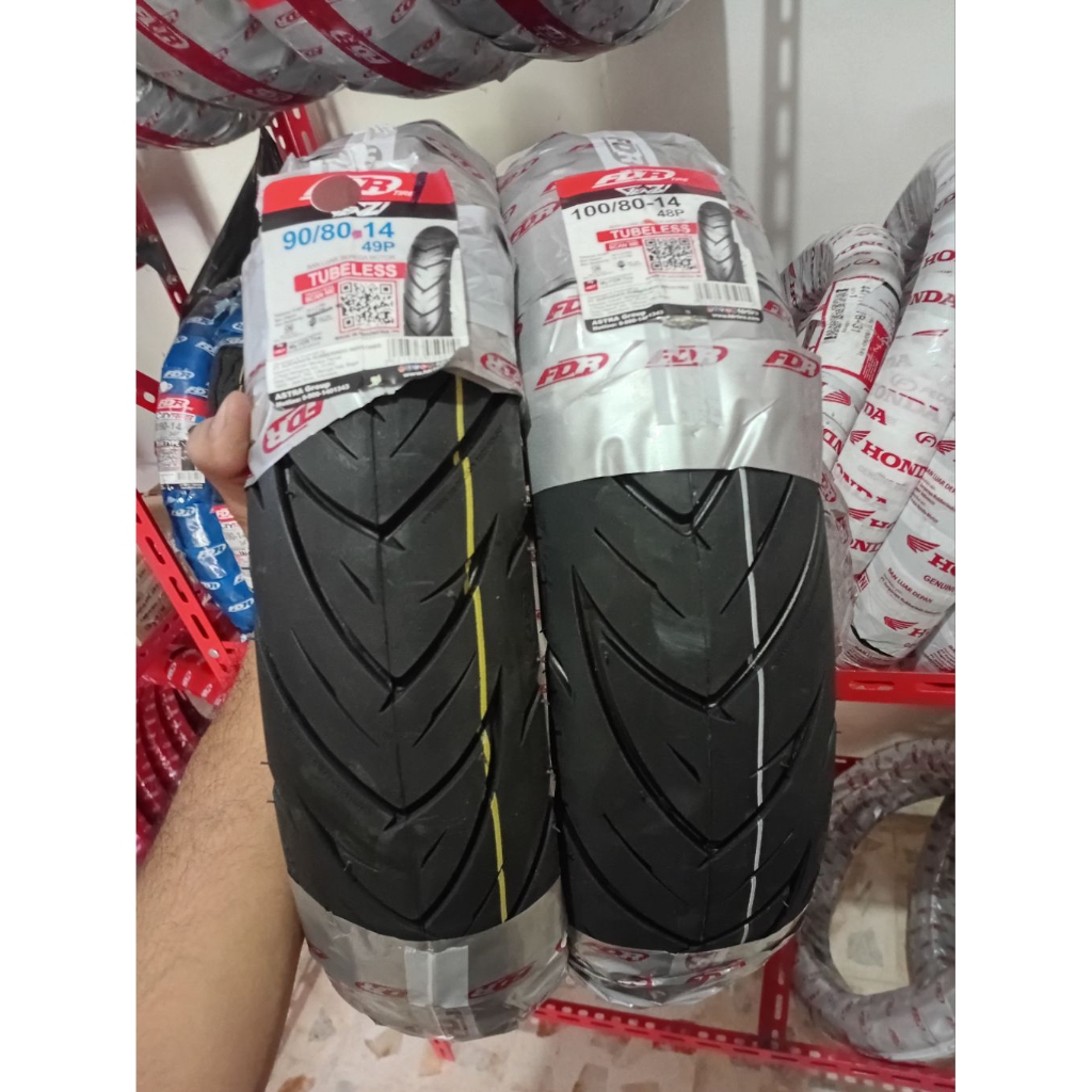 ban fdr genzi matic 90/80×14 - 100/80×14 tubeless, ban vario 125 150 new merk fdr