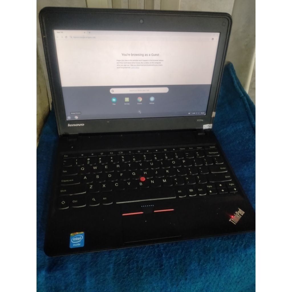 Lenovo cromebook Thinkpad X131e ram 4 SSD mSata 16gb + HDD 500gb siap pakai batre awet