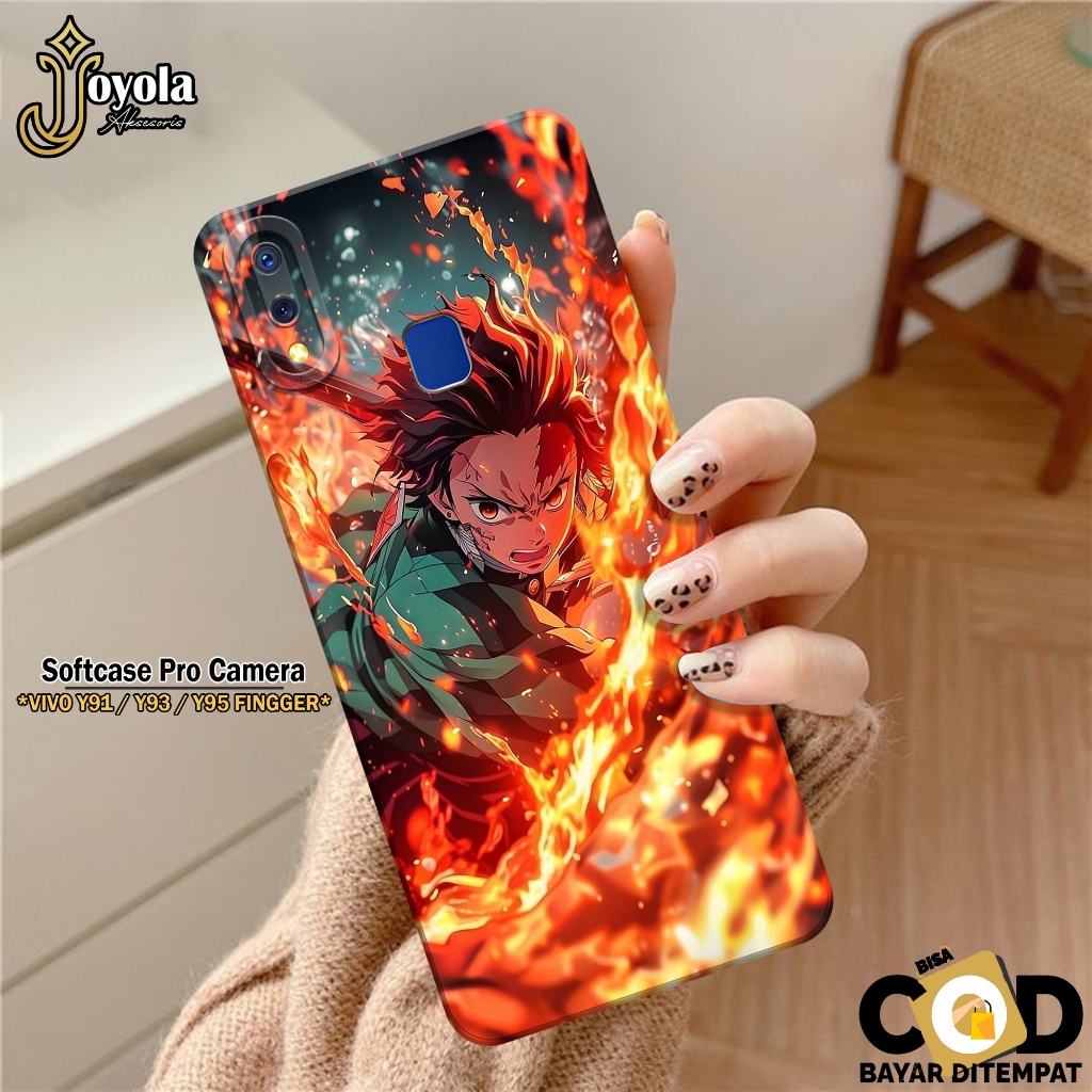 Case VIVO Y91/Y93/Y95 FINGER Fashion Casing Anime Softcase Pro Camera - Case Pelindung Kamera - Bump