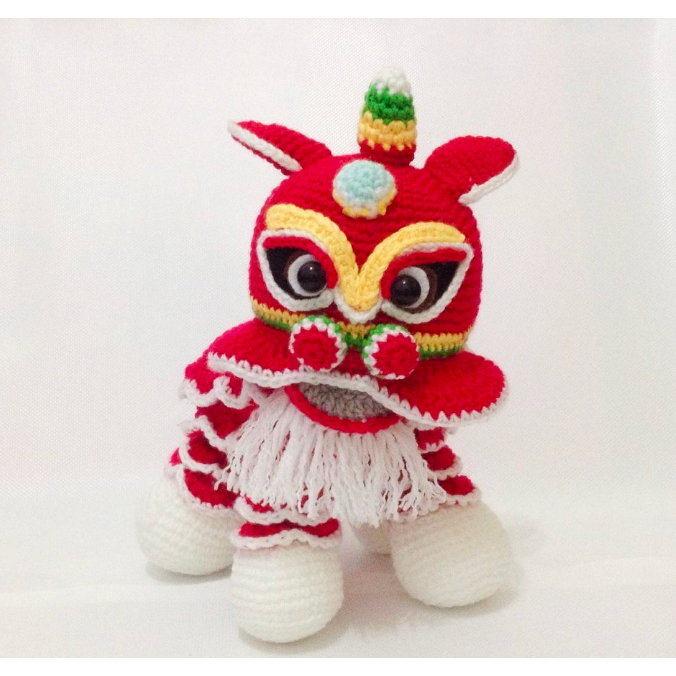 lion dance amigurumi (1) [ HANYA CROCHET PATTERN/ AMIGURUMI PATTERN BUKAN BONEKA JADI ]