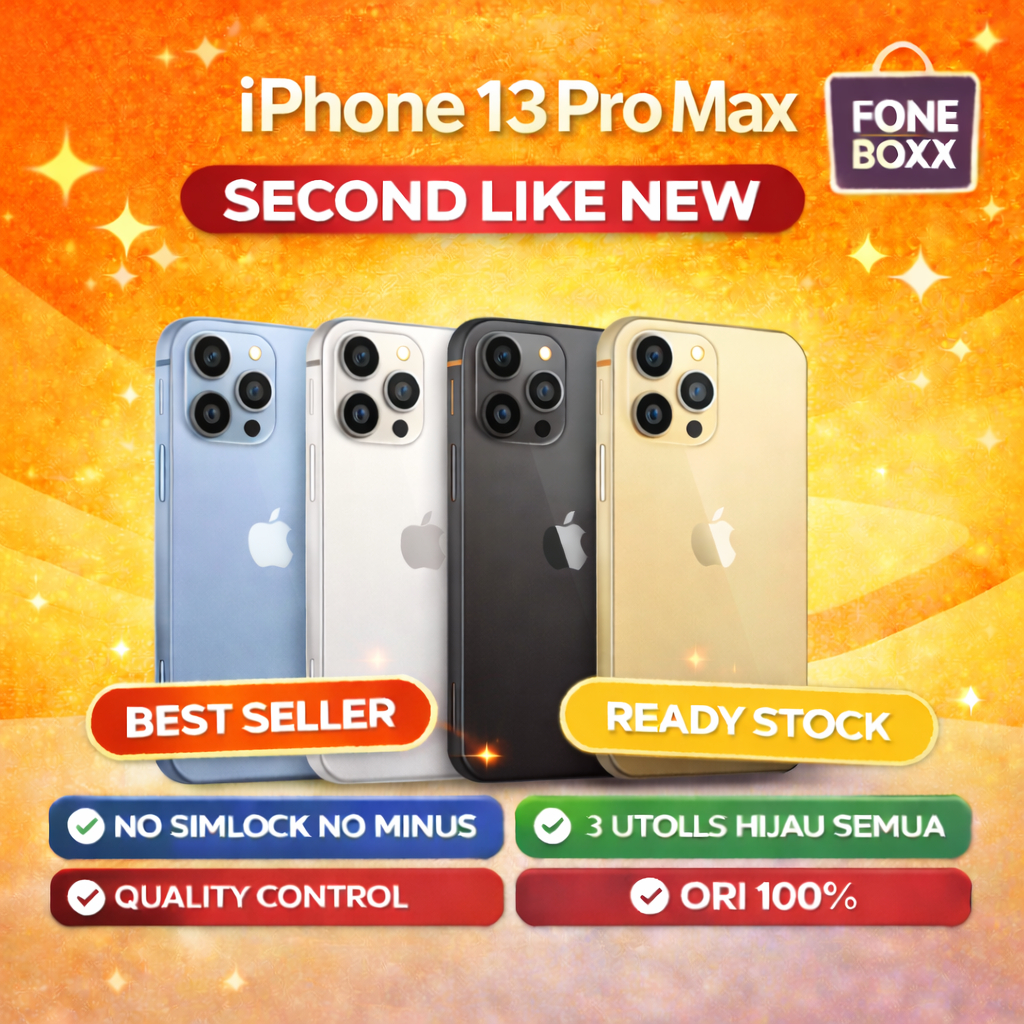 IPHONE 13 PRO MAX  128GB 256GB Bisa ALL SIM Good Condition Best Quality 100% Ori No Simlok No Simsti