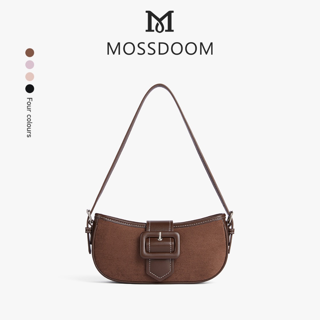 MOSSDOOM Tas Bahu Delfa Bag Ringkas Mudah DibawaTas Wanita Desain Unik Dengan Klip Kekinian