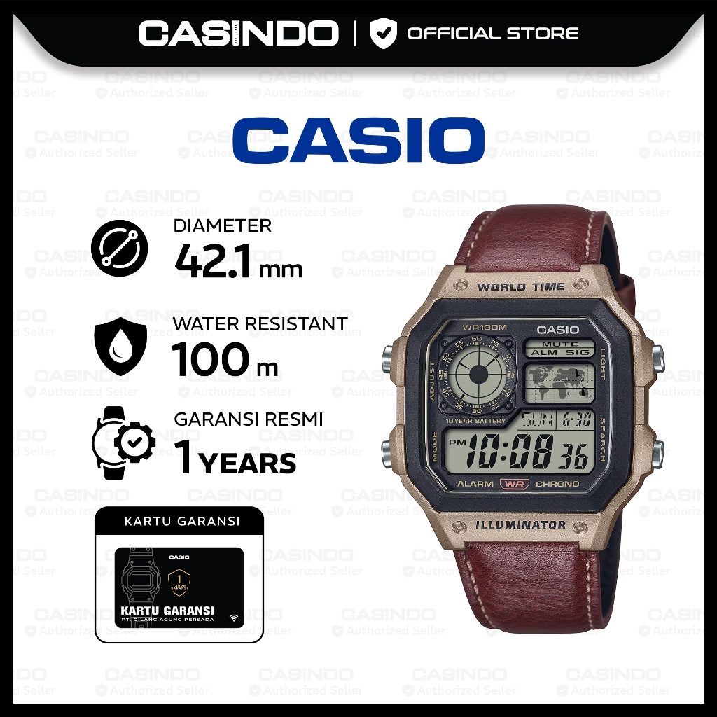 CASIO Jam Tangan Pria Digital AE-1200WHL-5AVDF