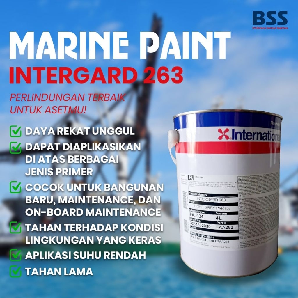 Cat Kapal Marine Paint International Intergard 263 Light Grey 5 Liter