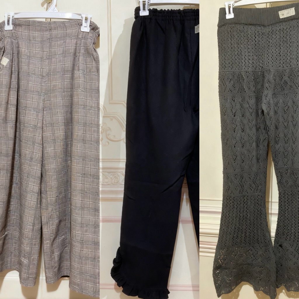 kumpulan celana kulot keriwil dan cutbray brand grl