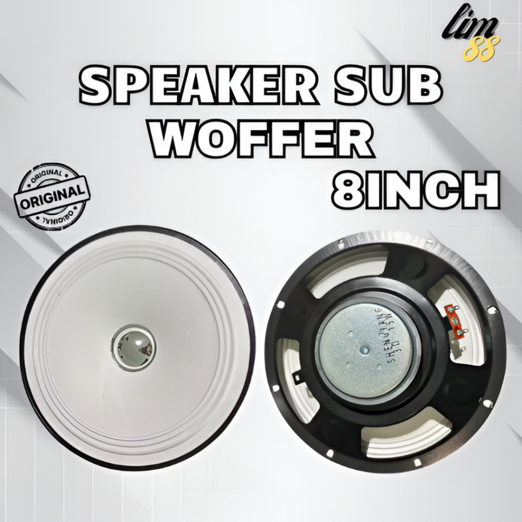 SPEAKER 8 INCH , 6.5 INCH SUB WOFFER 3,2OHM SPEAKER FULL MUSIC BASS ORIGINAL