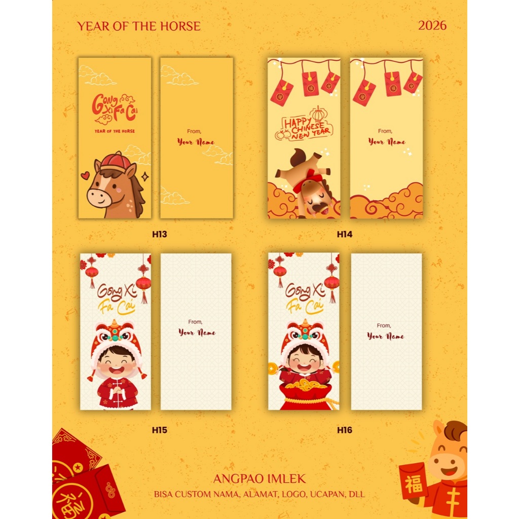 AMPLOP/ANGPAO IMLEK CUSTOM SIZE L FREE CUSTOM NAMA