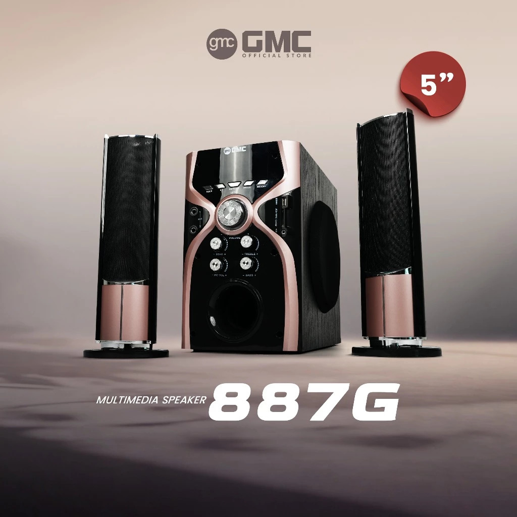 GMC Speaker Bluetooth Karaoke, USB, SD, AV In, FM Radio, Karaoke Jack GMC887G