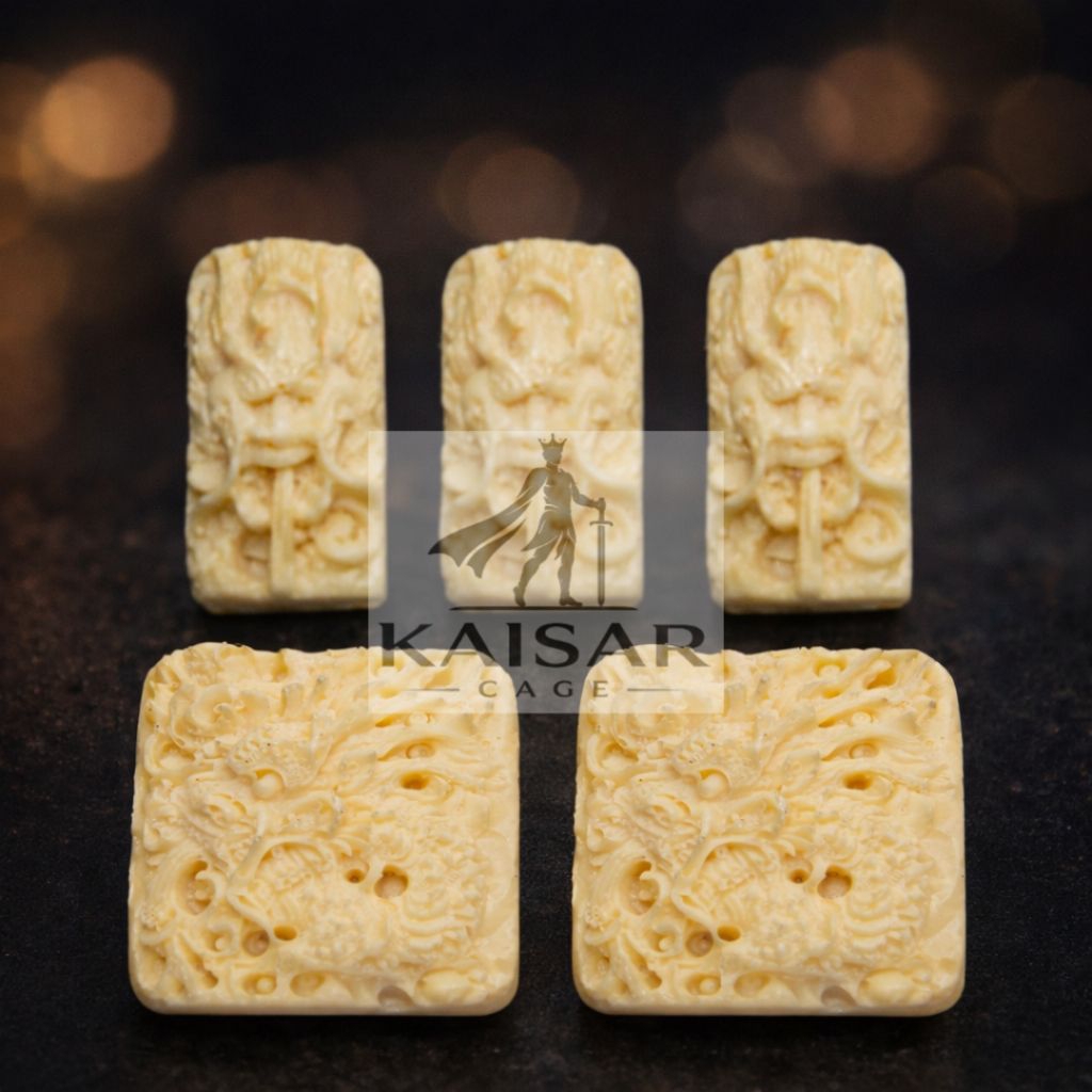 stoper sangkar Kotak variasi aksesoris sangkar motif naga warna cream