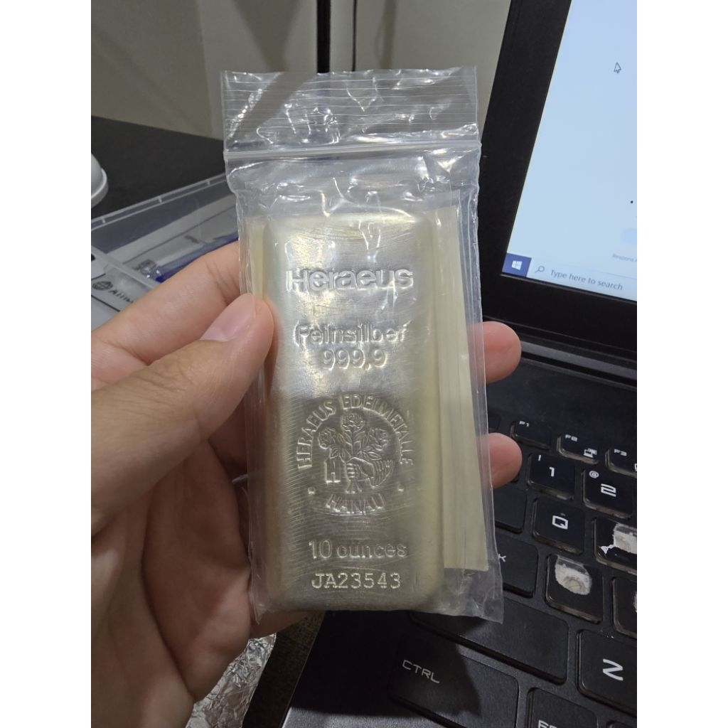 Silver Perak Heraeus Bersertifikat Mulus