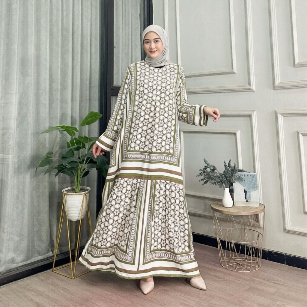 Gamis Aulia| Baju Wanita Gamis Aulia Busui Friendly | Homedress Rayon Tebal Atasan Wanita Gamis Rayo