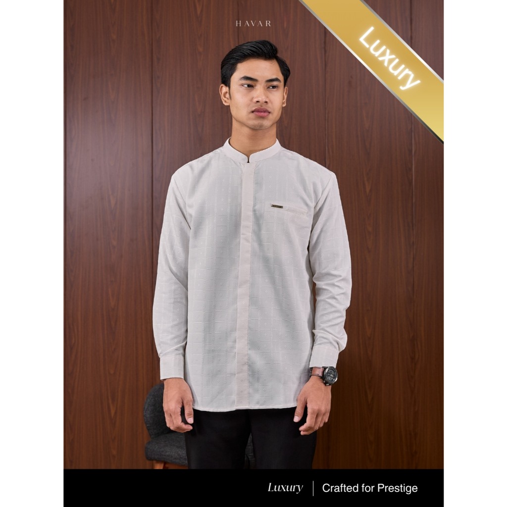HAVAR Gamma Kemeja Koko Muslim Premium Slimfit Lengan Panjang