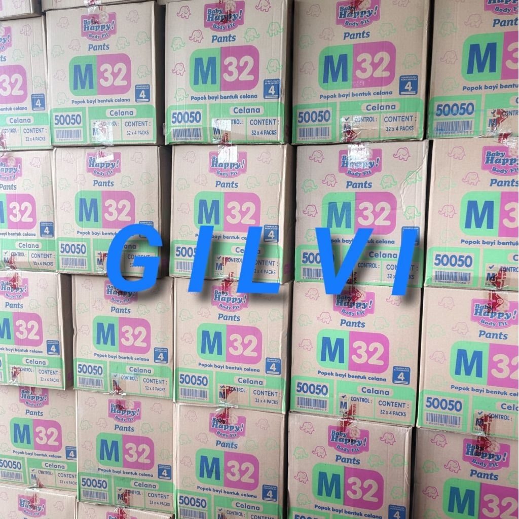 [1 KARTON] Baby Happy Pants M32 L28 BHP KARTON