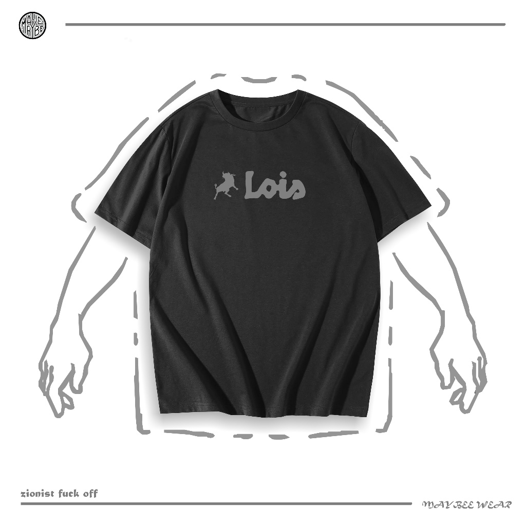 Kaos Lois Hitam Original Logo Minimalis | T-Shirt Distro Streetwear Unisex Premium