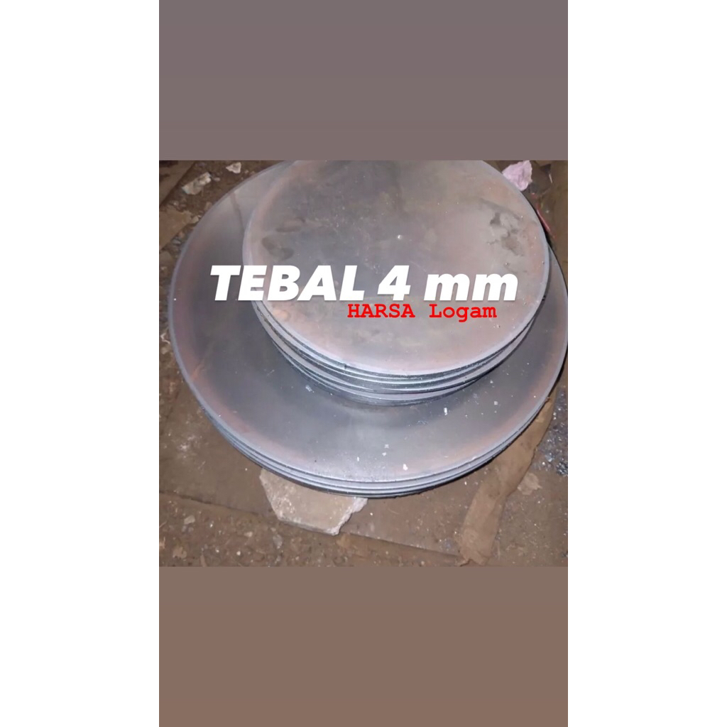 PLAT BAJA BULAT TEBAL 4 mm DIAMETER 26 - 40 cm l Besi plat presisi