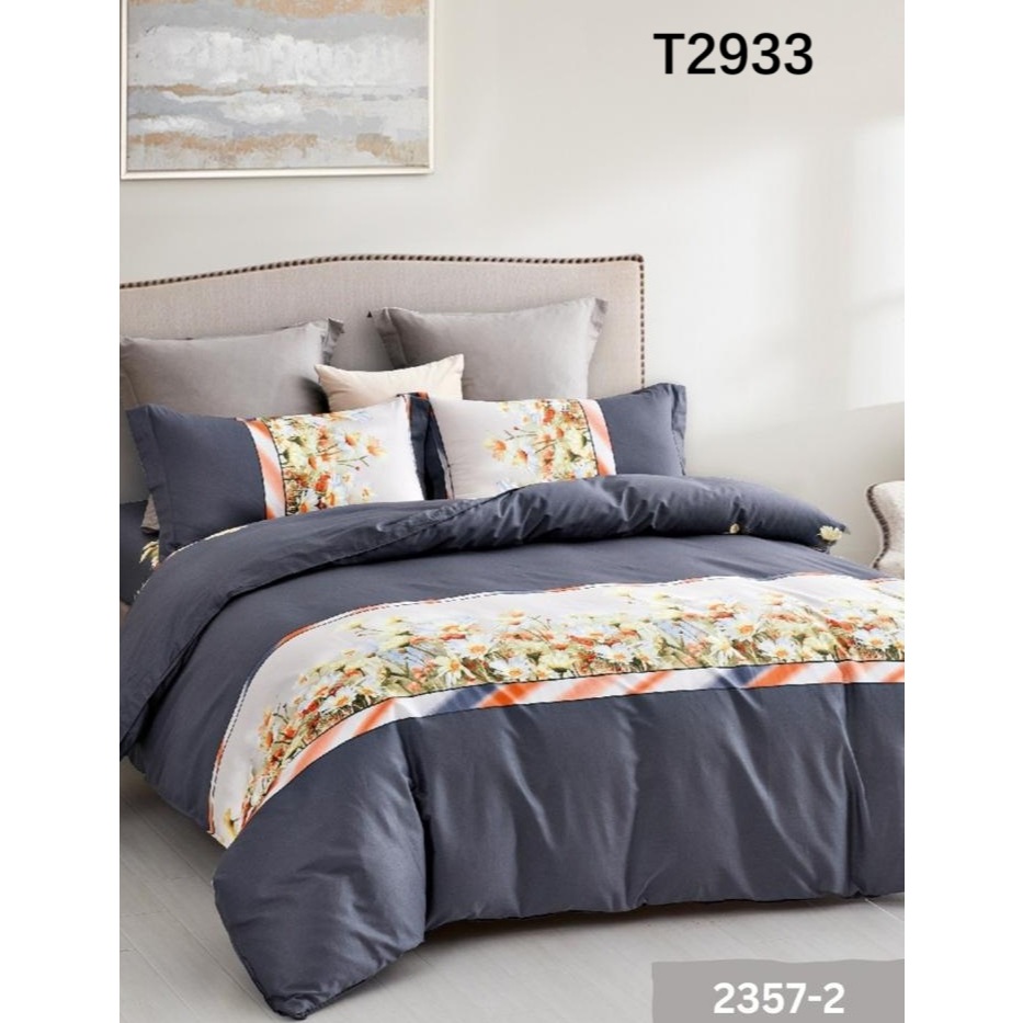 sprei single bahan katun jepang reactive kode T2933 motif bunga (belum termasuk bed cover)