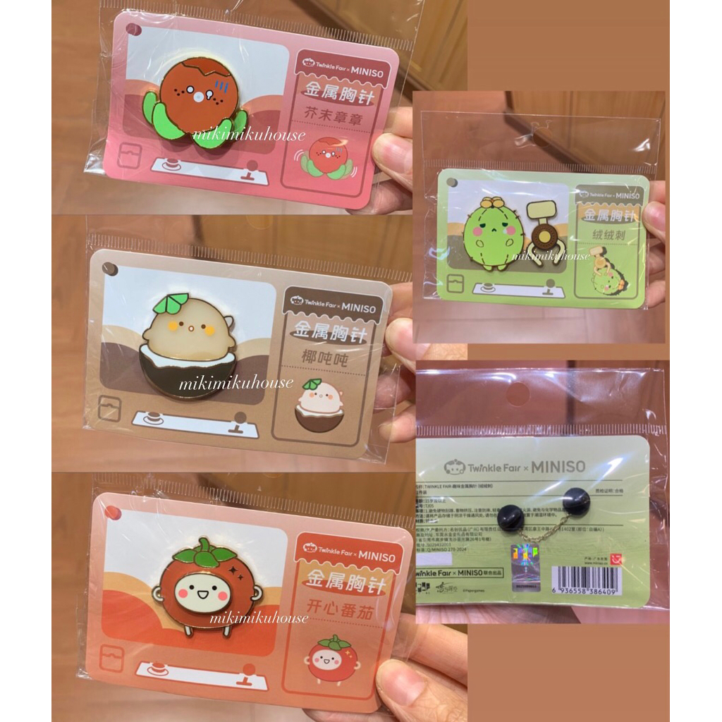 READY MINISO x TWINKLE FAIR PIN LOVE AND DEEPSPACE METAL BADGE MINISO LND LADS TWINKLEFAIR BONEKA SU