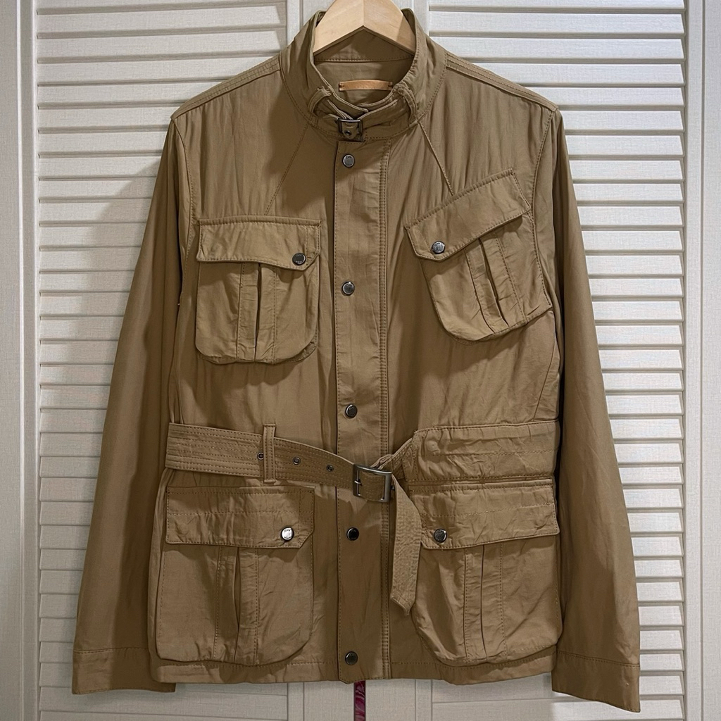 Zara Man - Parka with Aluminimum Detail / M-42 Paratrooper Jacket - Khaki - Size L