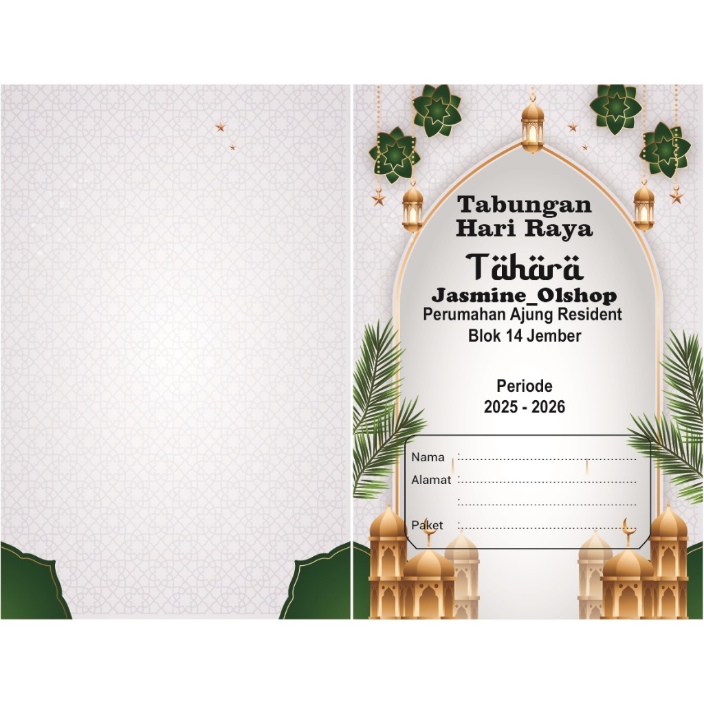 BUKU TABUNGAN HARI RAYA / TABUNGAN LEBARAN