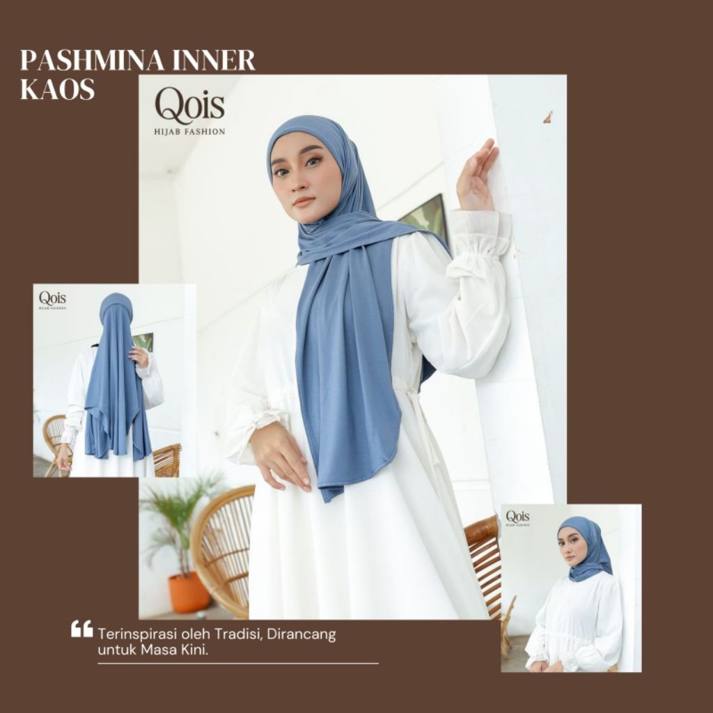 Qoishijab_pashmina oval inner kaos||pashmina inner tali