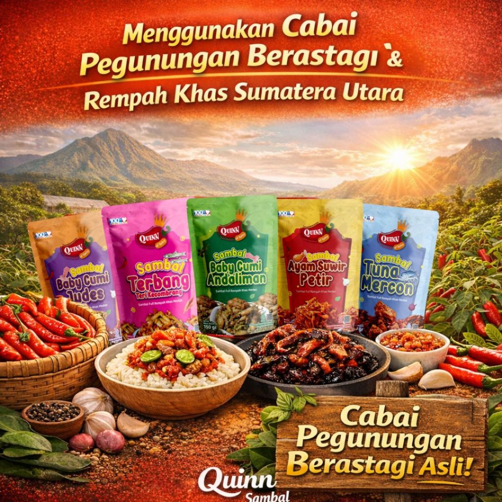 Quinn Sambal Best Seller Cumi Andaliman Teri Tuna Ayam