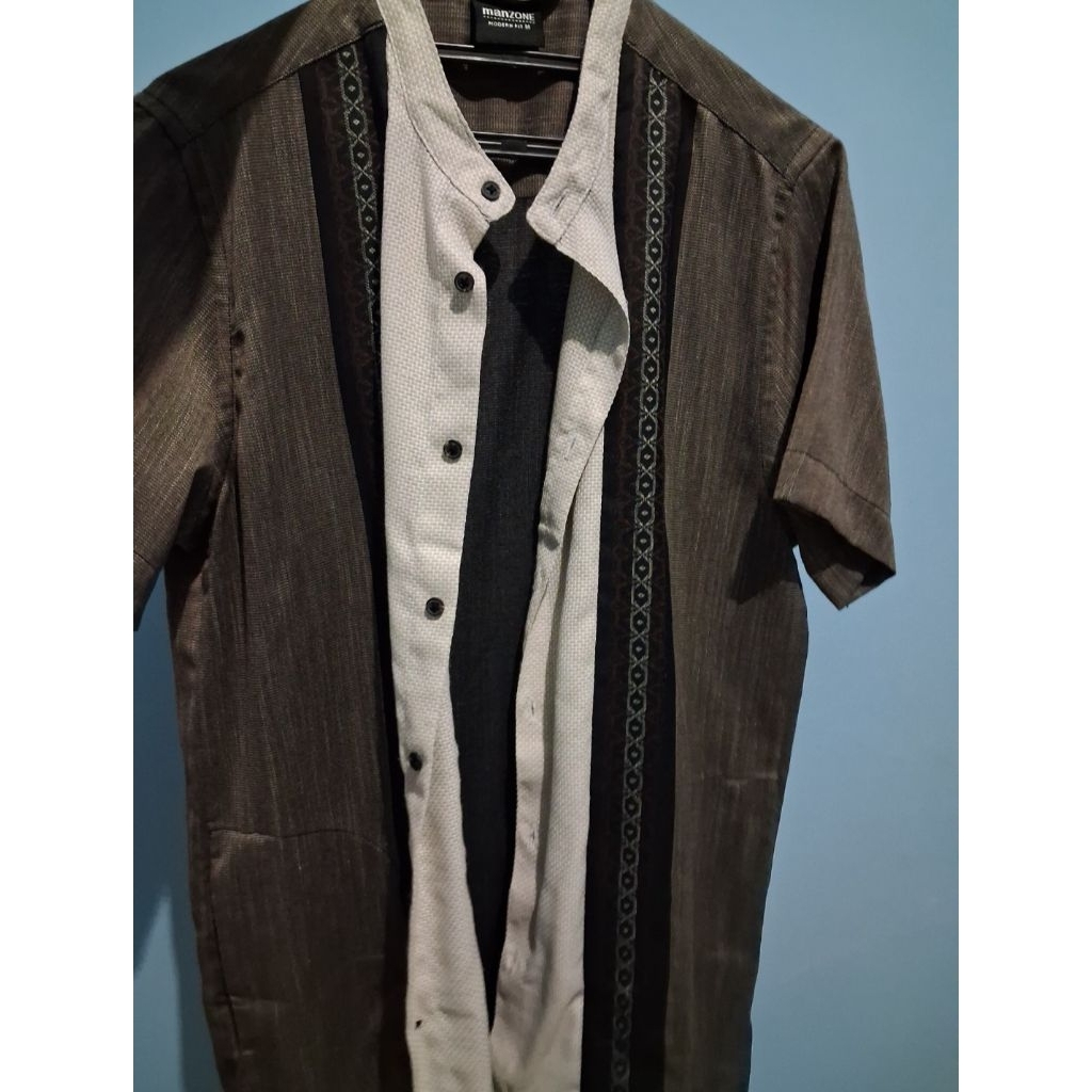 Preloved Manzone Kemeja Koko Lengan Pendek