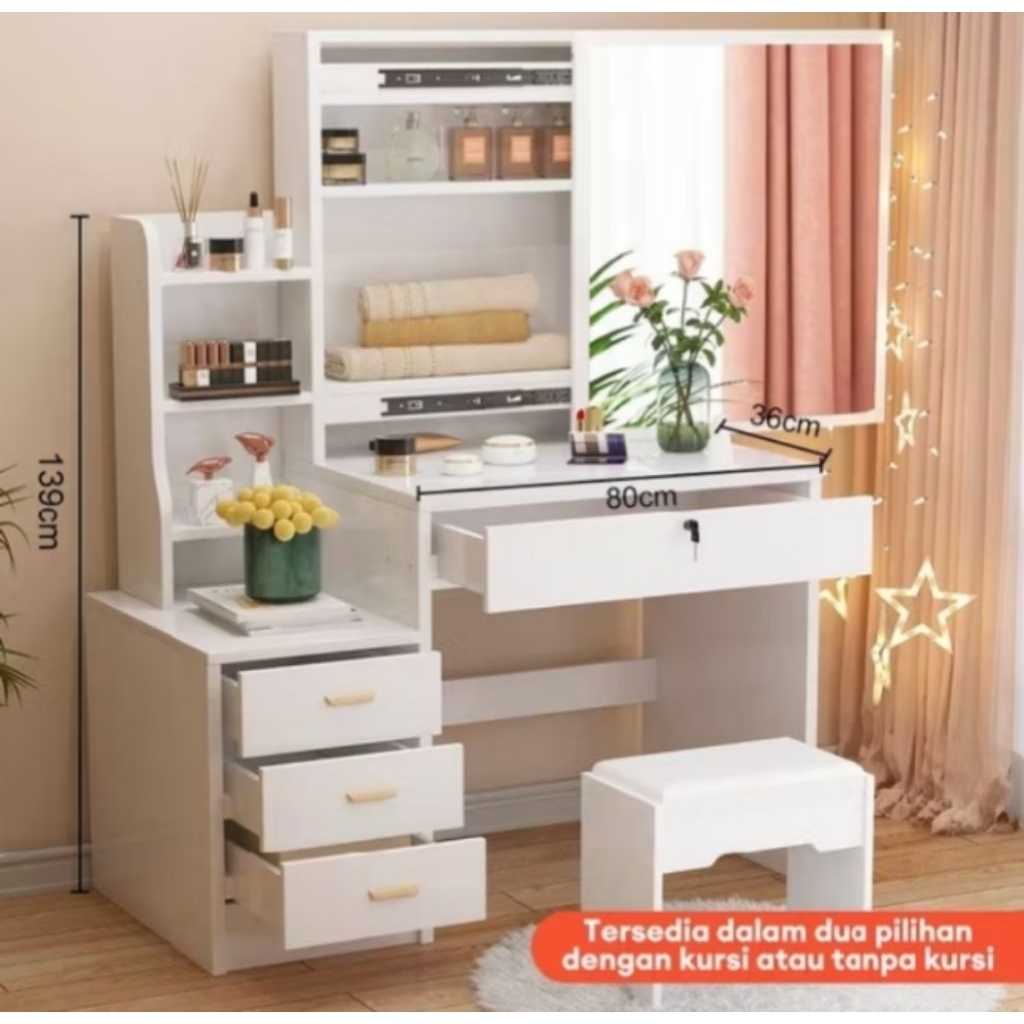 Preloved Meja Rias satu set dengan bangku