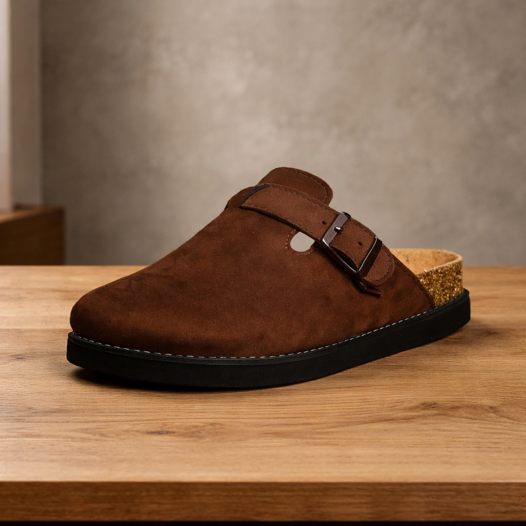 Brussel Mules Series - Zoe Berlin - Sandal Footbed Classic Sendal Cork – Slide Pria Clog Mules