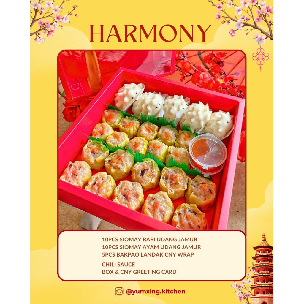 HARMONY BOX - Hampers CNY Imlek Siomay Babi Siomay Ayam Bakpao Landak