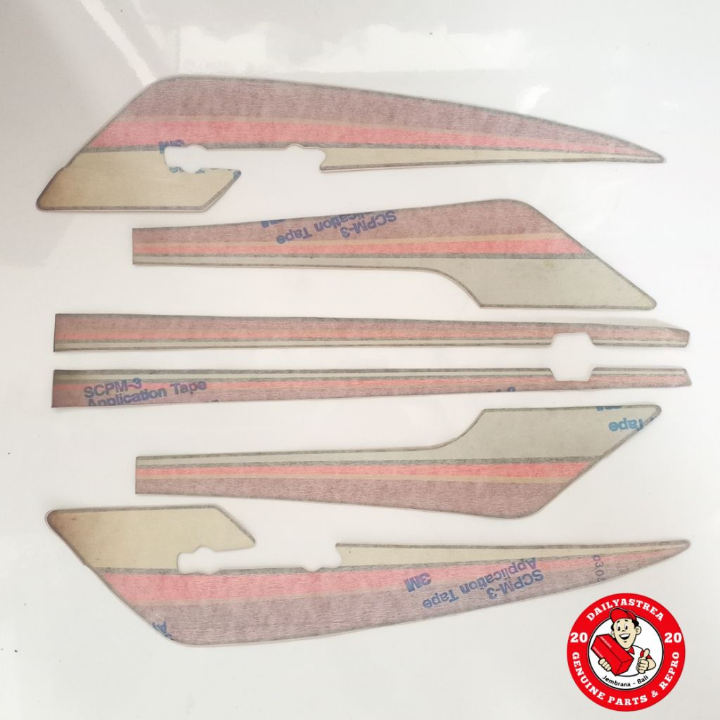 LIS LIST STICKER STRIPING BODY HITAM HONDA GLPRO GL PRO SERIES 1990 1991 ORIGINAL ORI ASLI 3M NOS