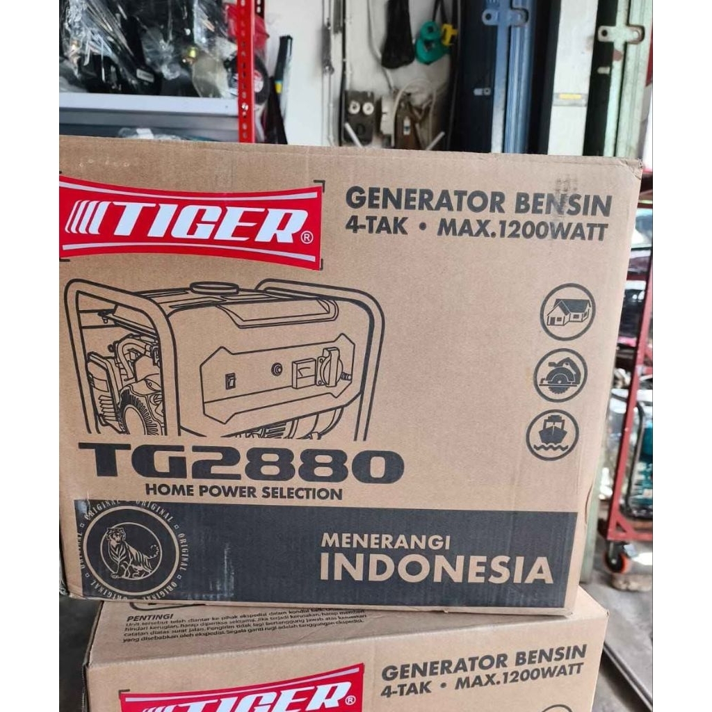 Mesin Genset Tiger TGR 2880 Daya 1200 Wat / genset las 1200wat tiger