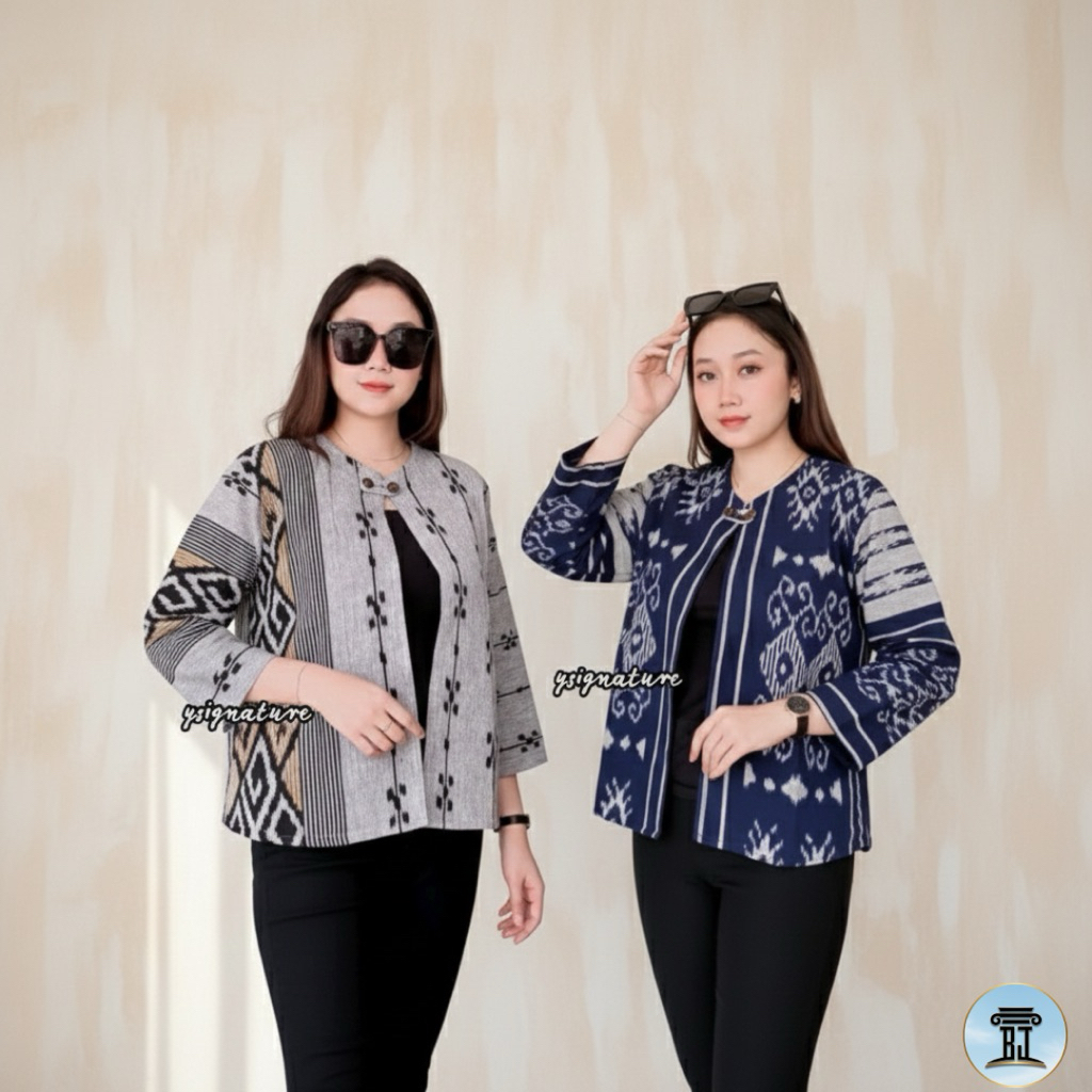 Ready Outer Wanita Tenun/Outer Tenun/Casual Outer/Outer Kekinian