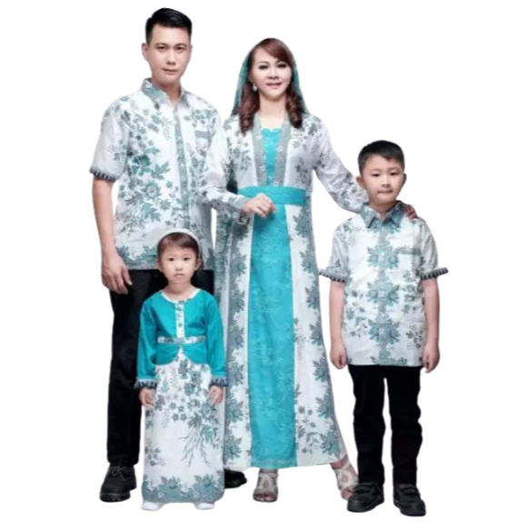 BATIK FAMILY MUSLIM COUPLE KELUARGA BATIK CREAM TOSCA