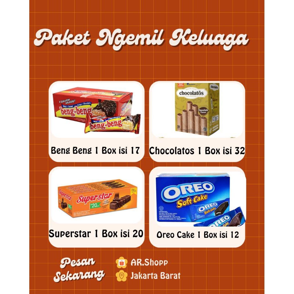 Paket Snack Keluarga Hemat | Beng Beng Chocolatos Superstar Oreo Soft Cake