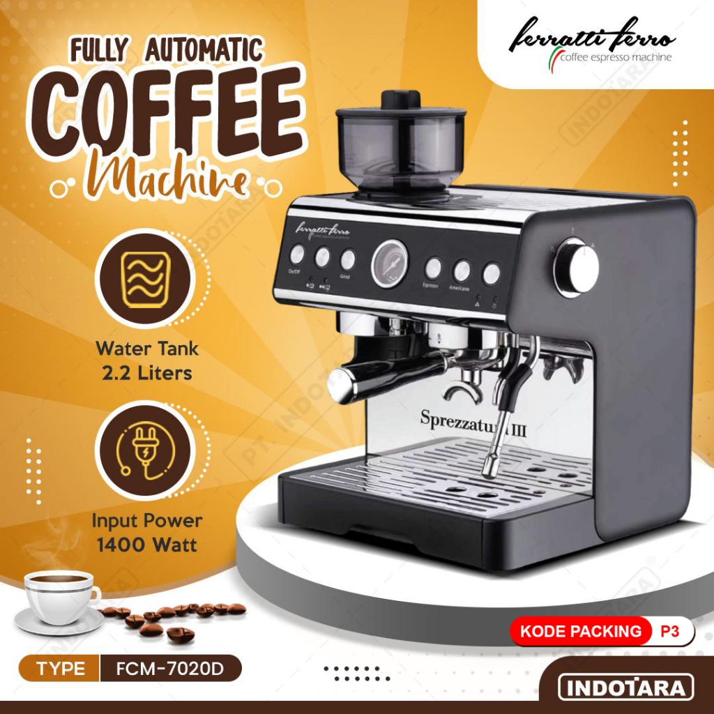 Mesin Kopi Otomatis Built In Grinder Ferratti Ferro FCM-7020D