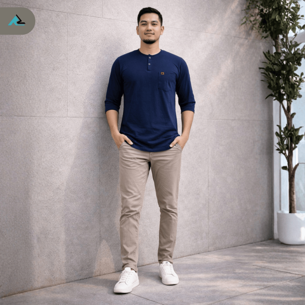 AZLINA Baju Koko Kaos Pria Ringan & Nyaman