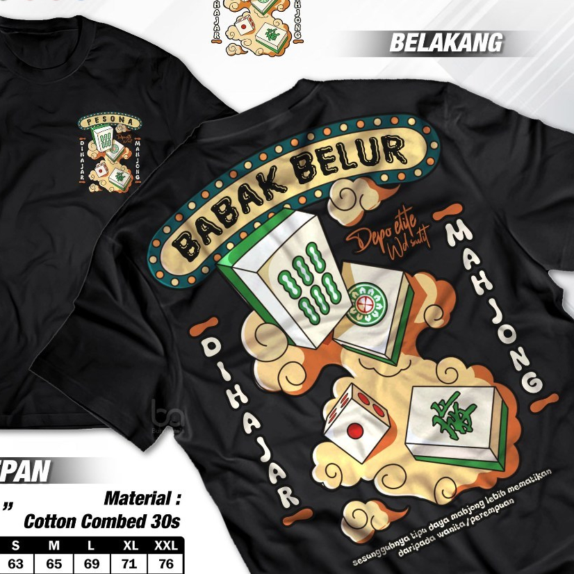 Kaos Mahjong Ways 2 Babak Belur Dihajar Mahjong - Baju
