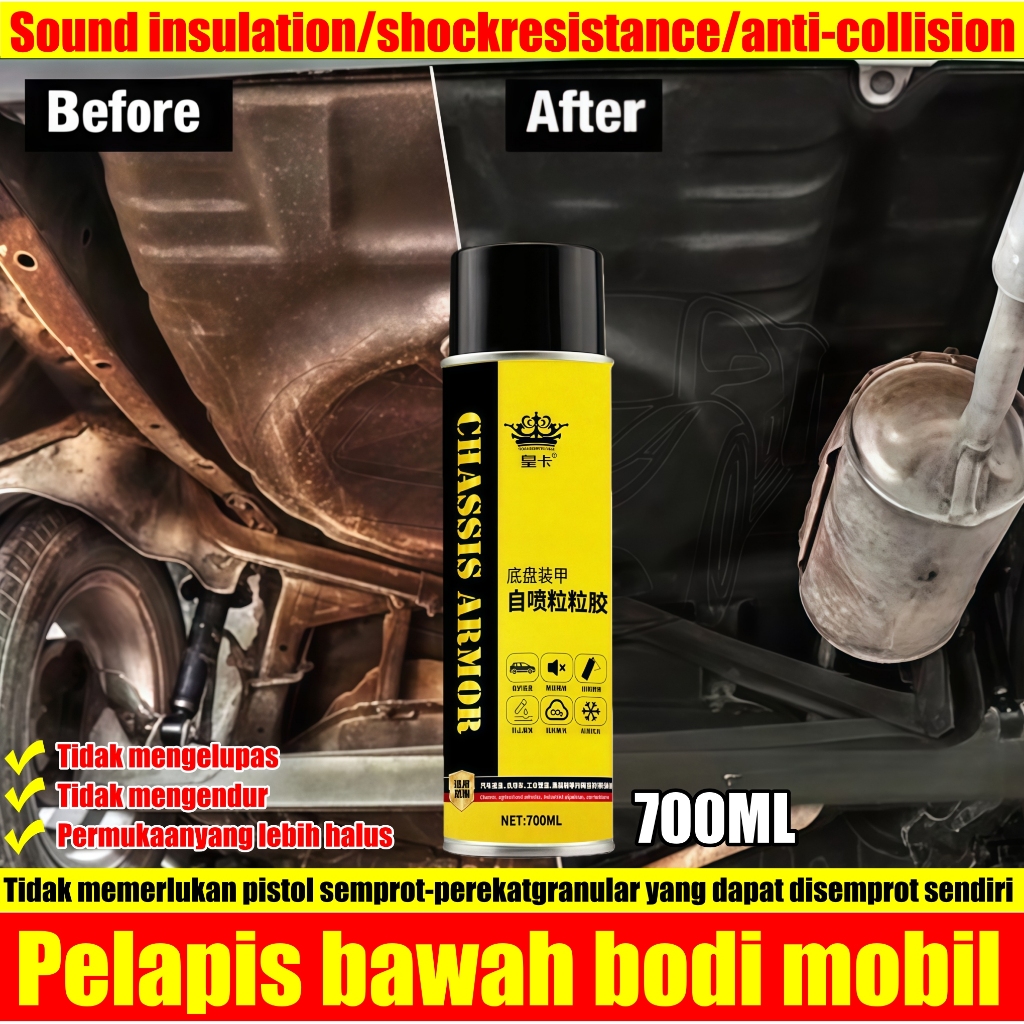 Anti karat semprot besi kolong mobil 700ML cat anti karat mobil bagian bawah hitam pelapis