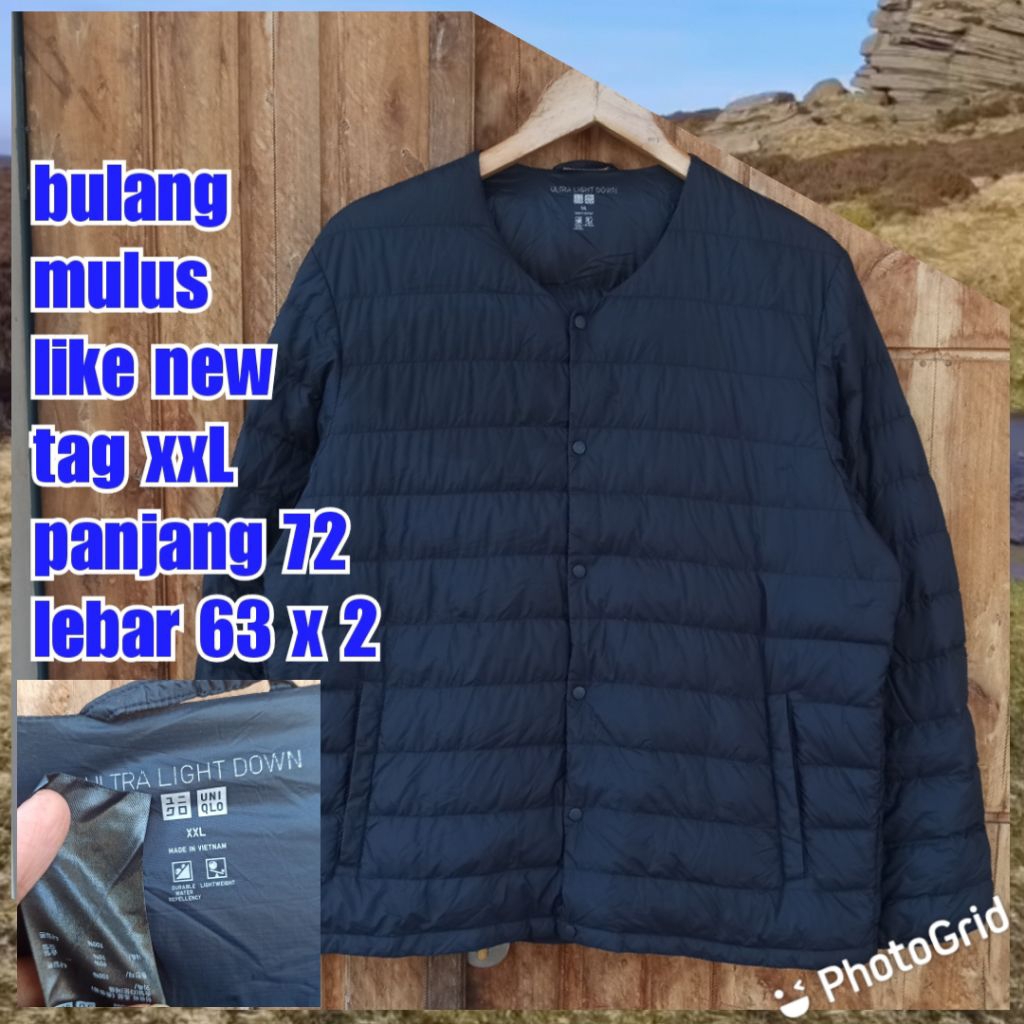 jaket gunung outdoor puffer gelembung winter salju bulang bulu angsa ultralight uniqlo besar jumbo o