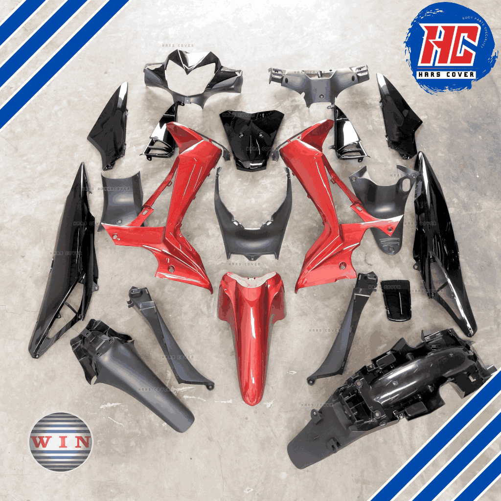 WIN - FULL Body Set SUPRA X 125 07 BATMAN MERAH MAROON