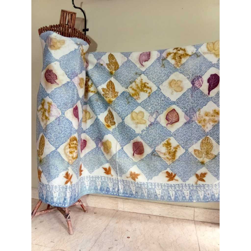 Kain Ecoprint Batik Katun Sutra Halus