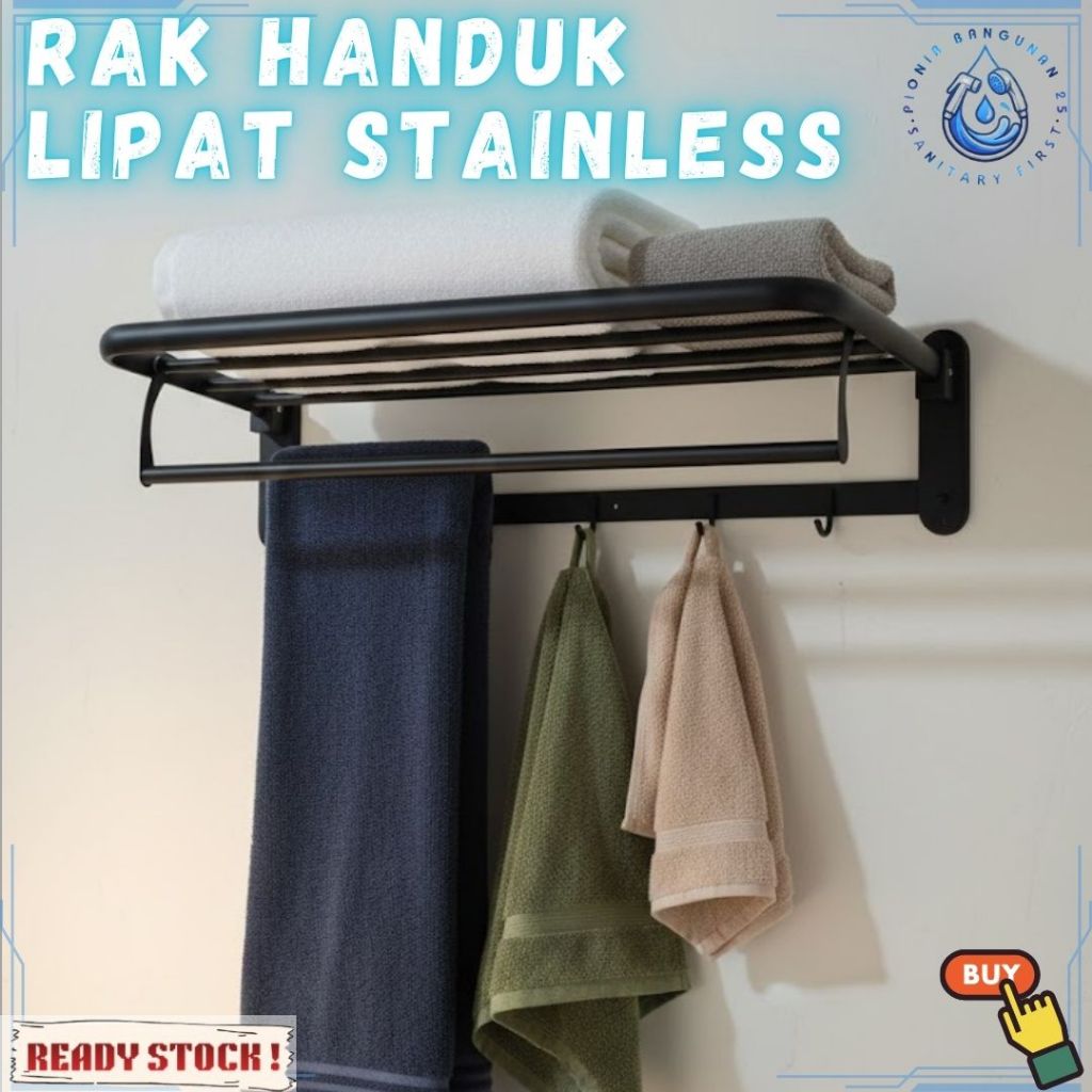 Rak Gantung Jemuran Handuk Dinding / Jemuran Handuk Dinding