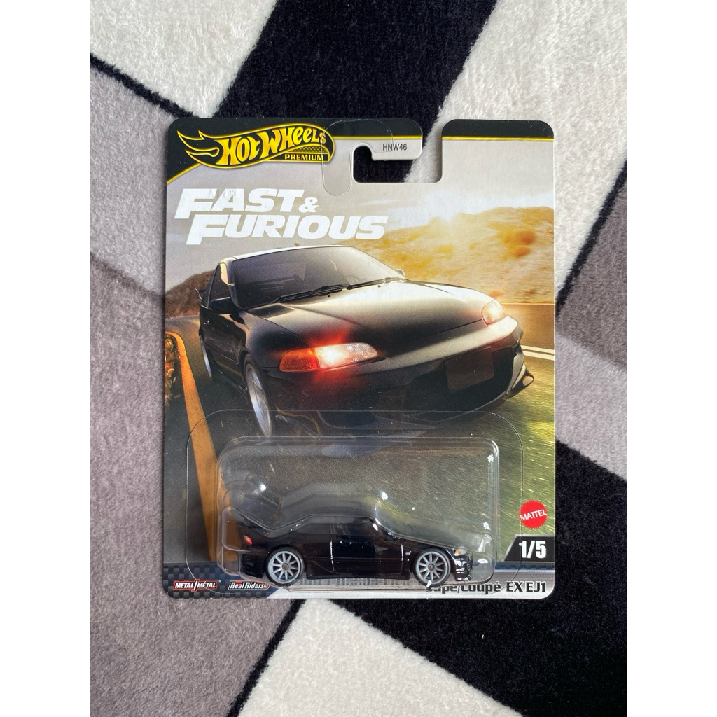Hotwheels Premium 1993 Honda Civic Coupe EX EJ1 Fast & Furious FF
