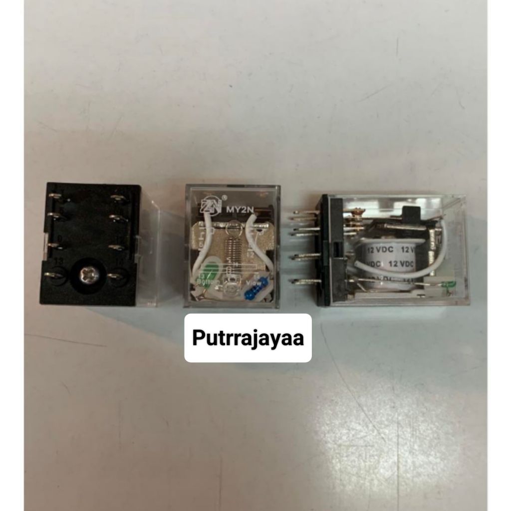 Relay rilay MY2N 12 Volt 8 Pin ZN / Relay 12V 8 Kaki