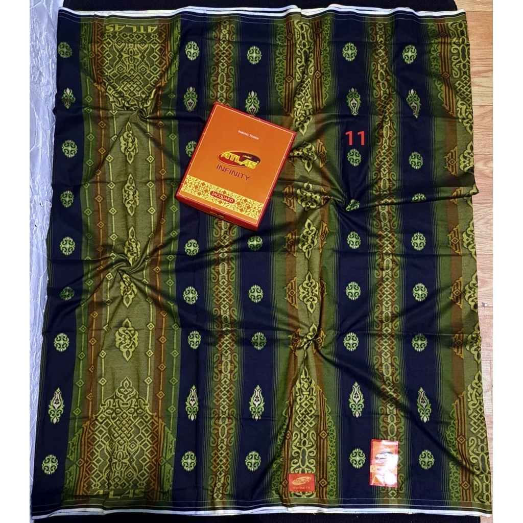 PROMO SARUNG ATLAS INFINITY JAGUARD SONGKET MOTIF TERBARU SERIAN HITAM DAN PUTIH