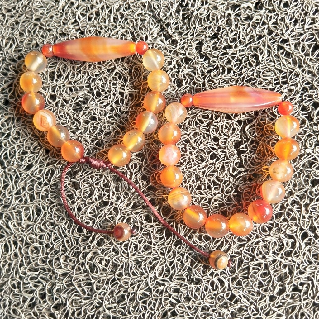 GELANG BATU LAMIANG KHAS KALIMANTAN 4 CM DAN BATU AKIK MANAU 10 MM LAMIANG ASLI BATU