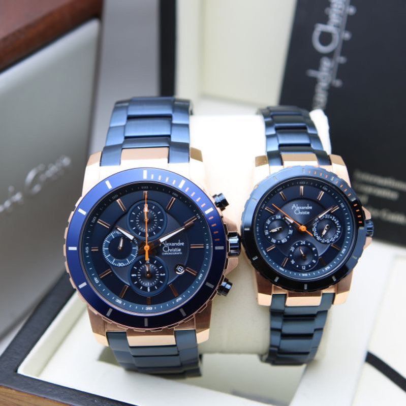 Alexandre christie Couple ac 6141 original bergaransi resmi jam tangan couple ac 9205